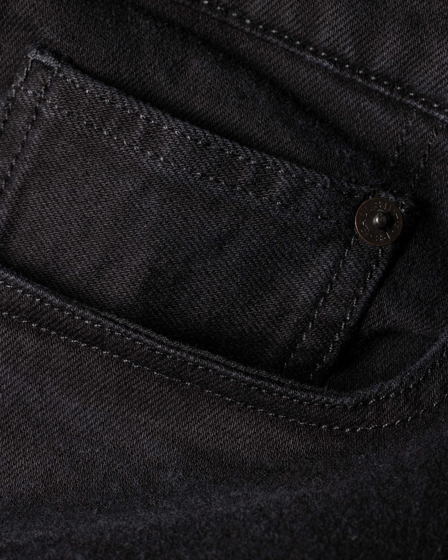 Men's Tapered-Fit Black Garment-Dye Jeans