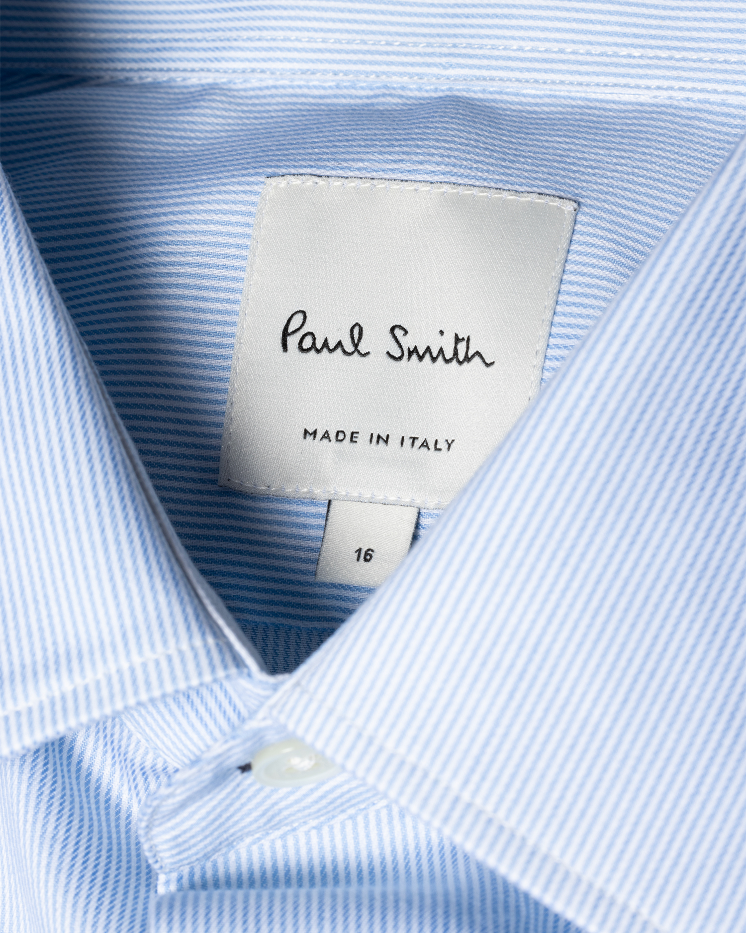 Men's Tailored-Fit Light Blue 'Fine Stripe' Easy Care Shirt