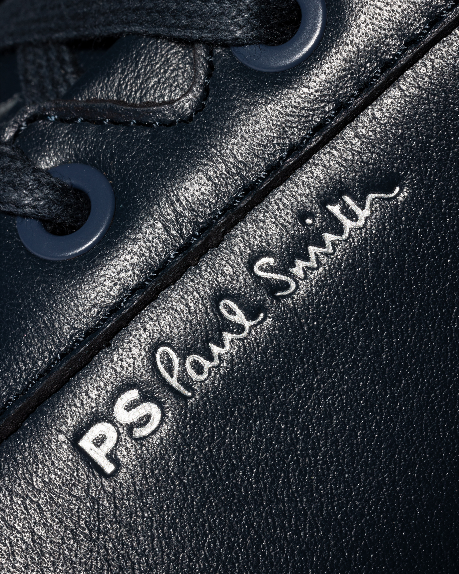 Men's Navy Leather 'Albany' Sneakers