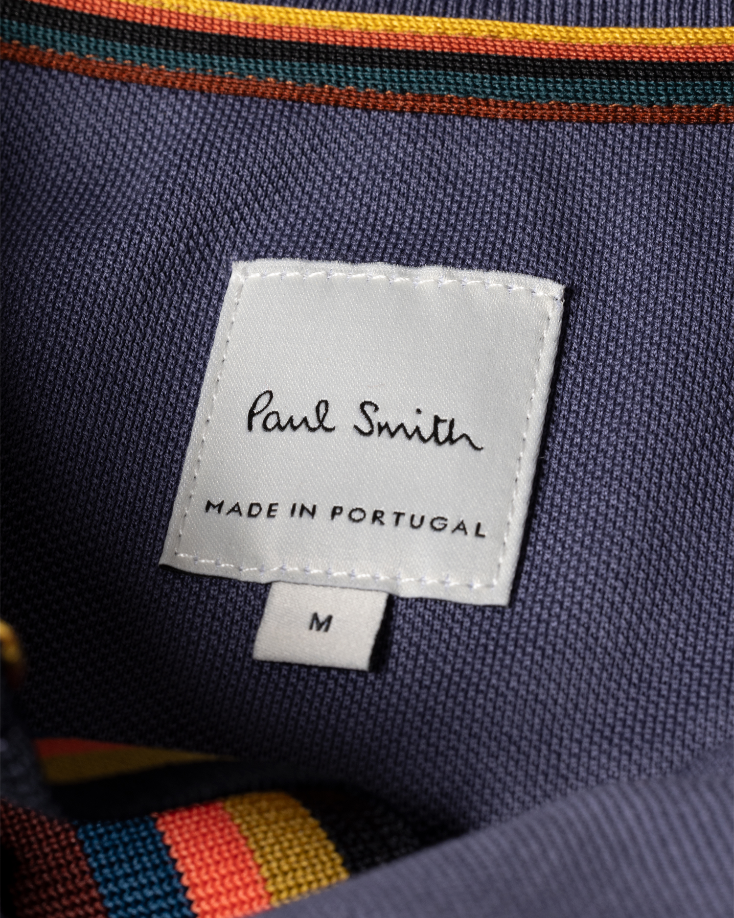 Paul Smith Men's Purple Cotton 'Artist Stripe' Placket Polo Shirt ...