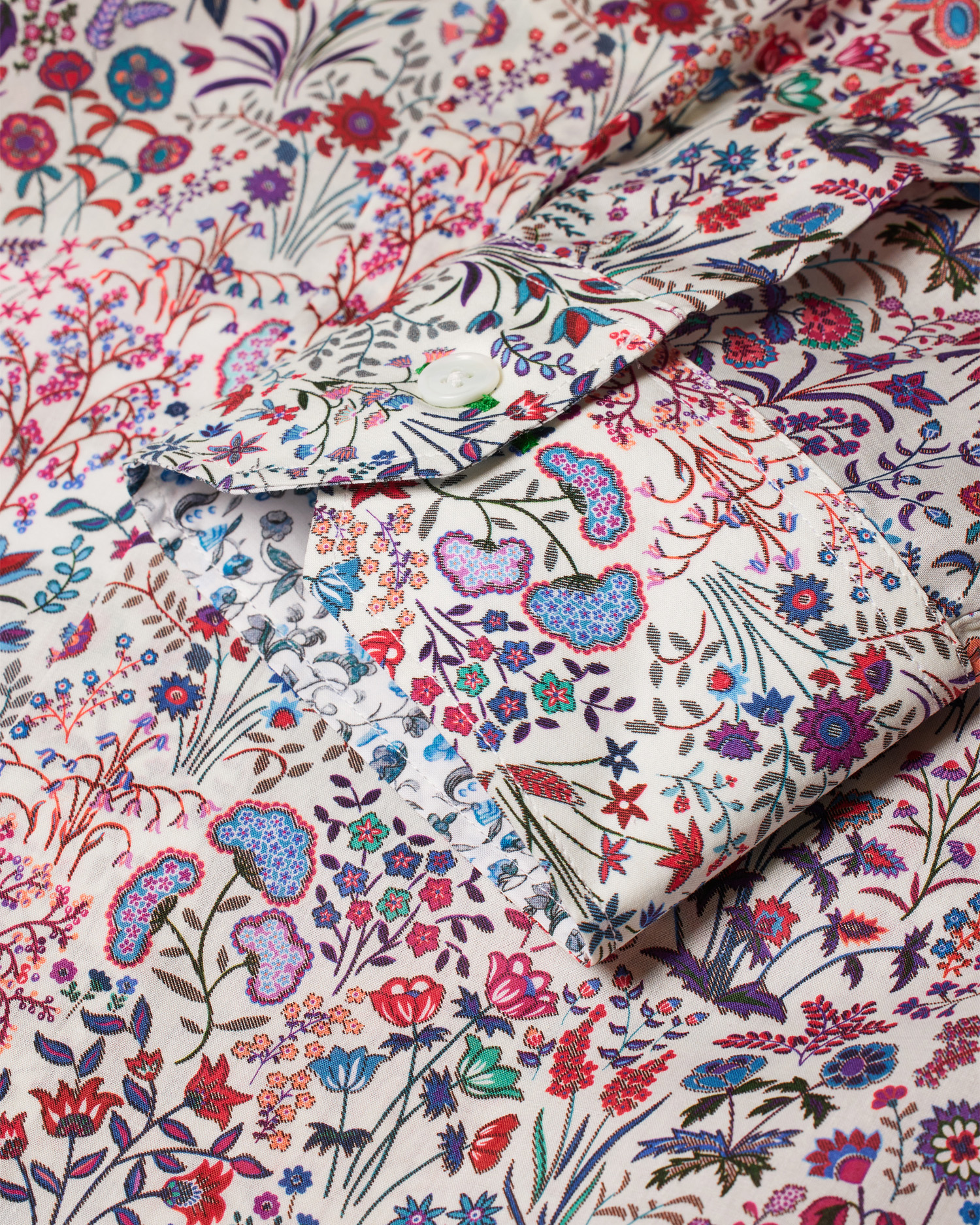 Men's Tailored-Fit Pink 'Liberty Floral' Print Shirt