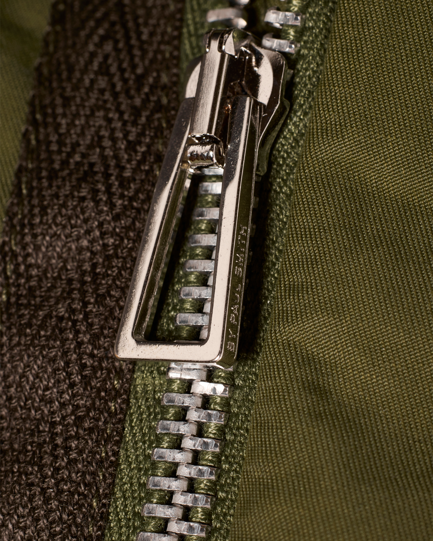 Men's Khaki Green Cotton-Nylon Field Jacket