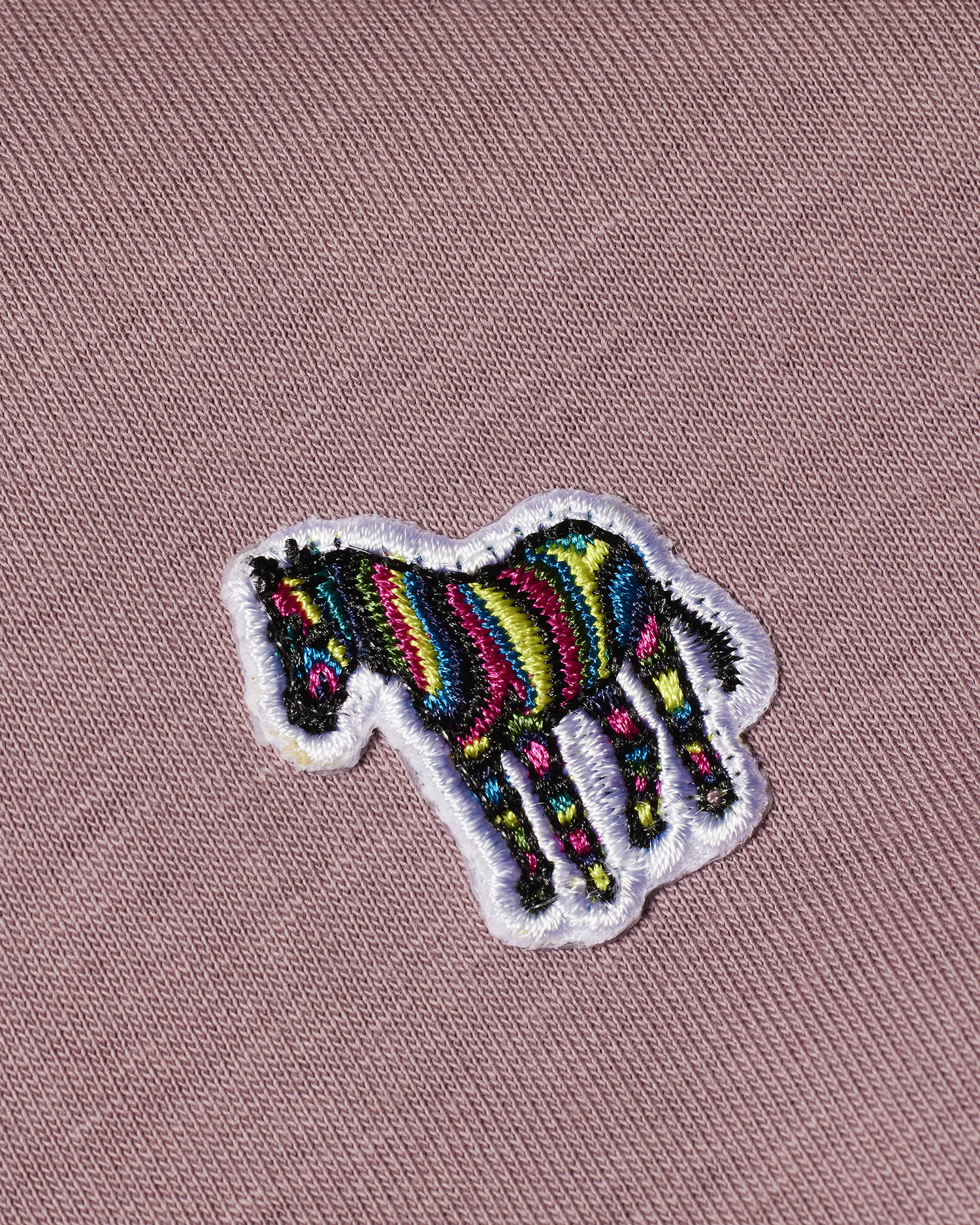 Men's Powder Pink Organic Cotton Zebra Logo T-Shirt