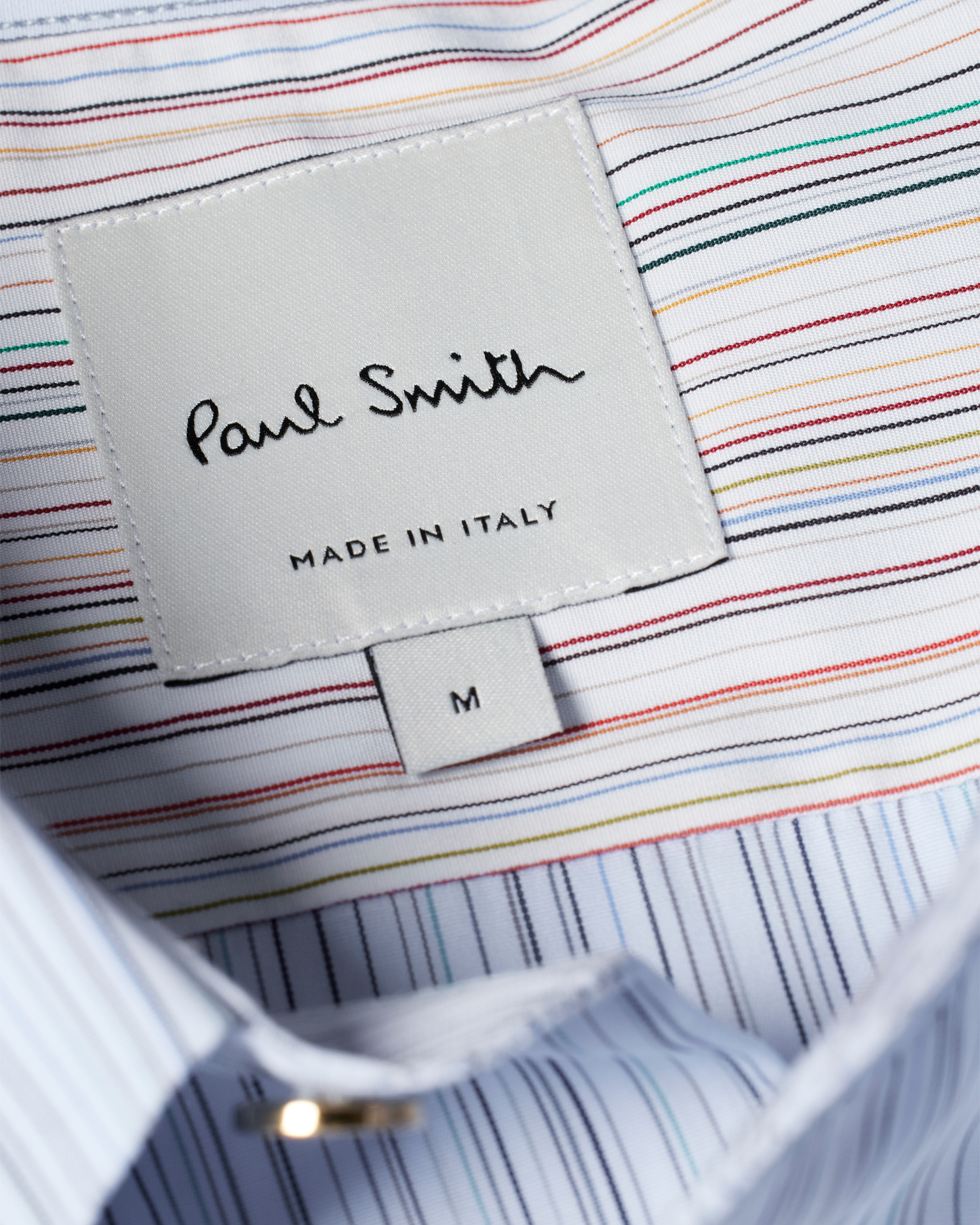Tシャツ・カットソー Paul Smith MENS S/C SLIM FIT SHIRT (M1R 006L P00811 92) Men's Slim-Fit Pale Blue 'Signature Stripe' Cotton Shirt