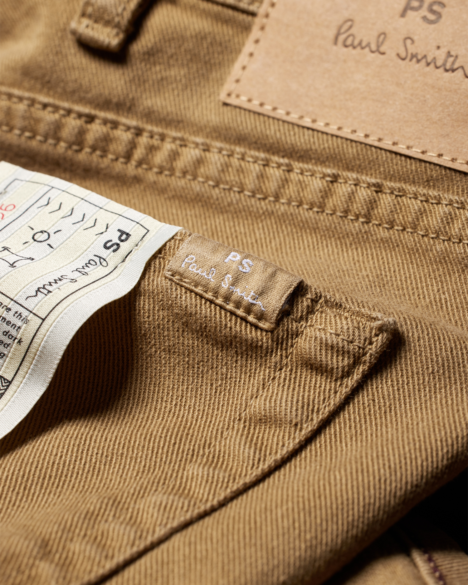 Men's Tapered-Fit Light Tan Garment-Dyed Organic Cotton