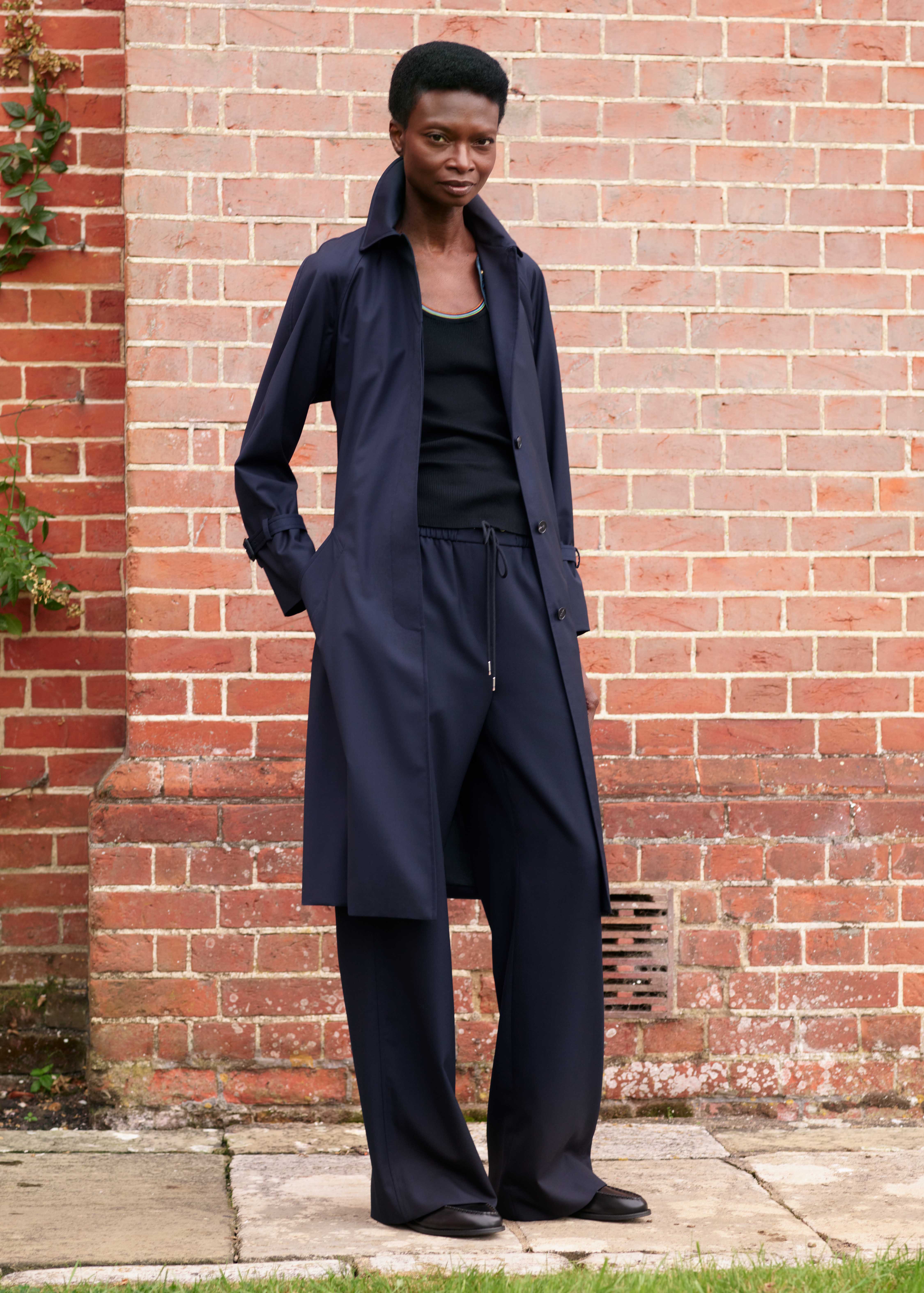 『Paul Smith』ポールスミス WOMENS TROUSERS Women's Black Drawstring Wide Leg Pants