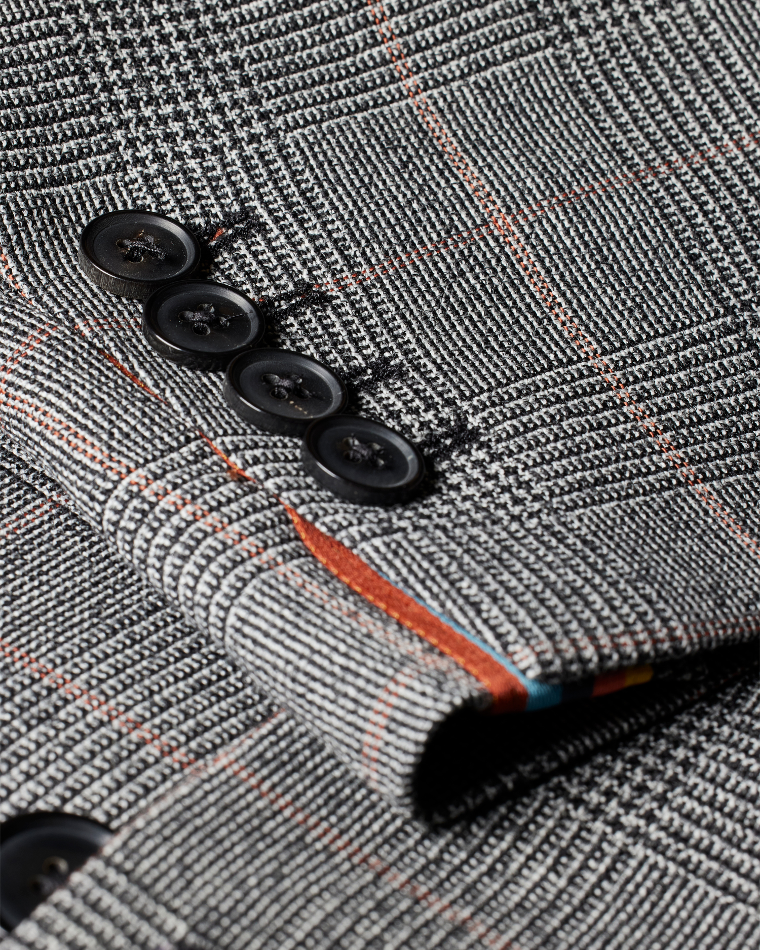 ジャケット・アウター PAUL SMITH ARCHIVE WOOL TAILORED JACKET Men's Grey Check Wool Unlined Blazer