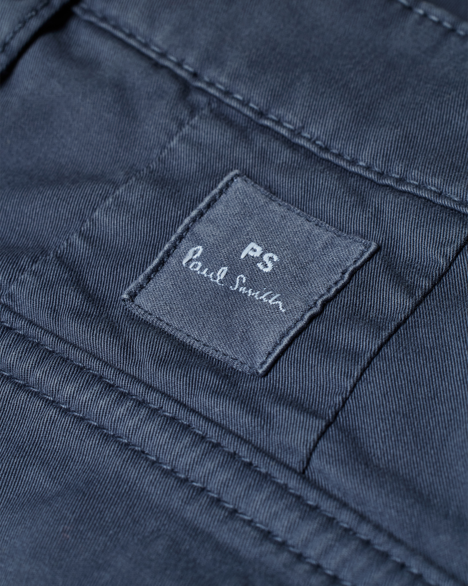 Men's Tapered-Fit Powder Blue Stretch-Cotton Chinos