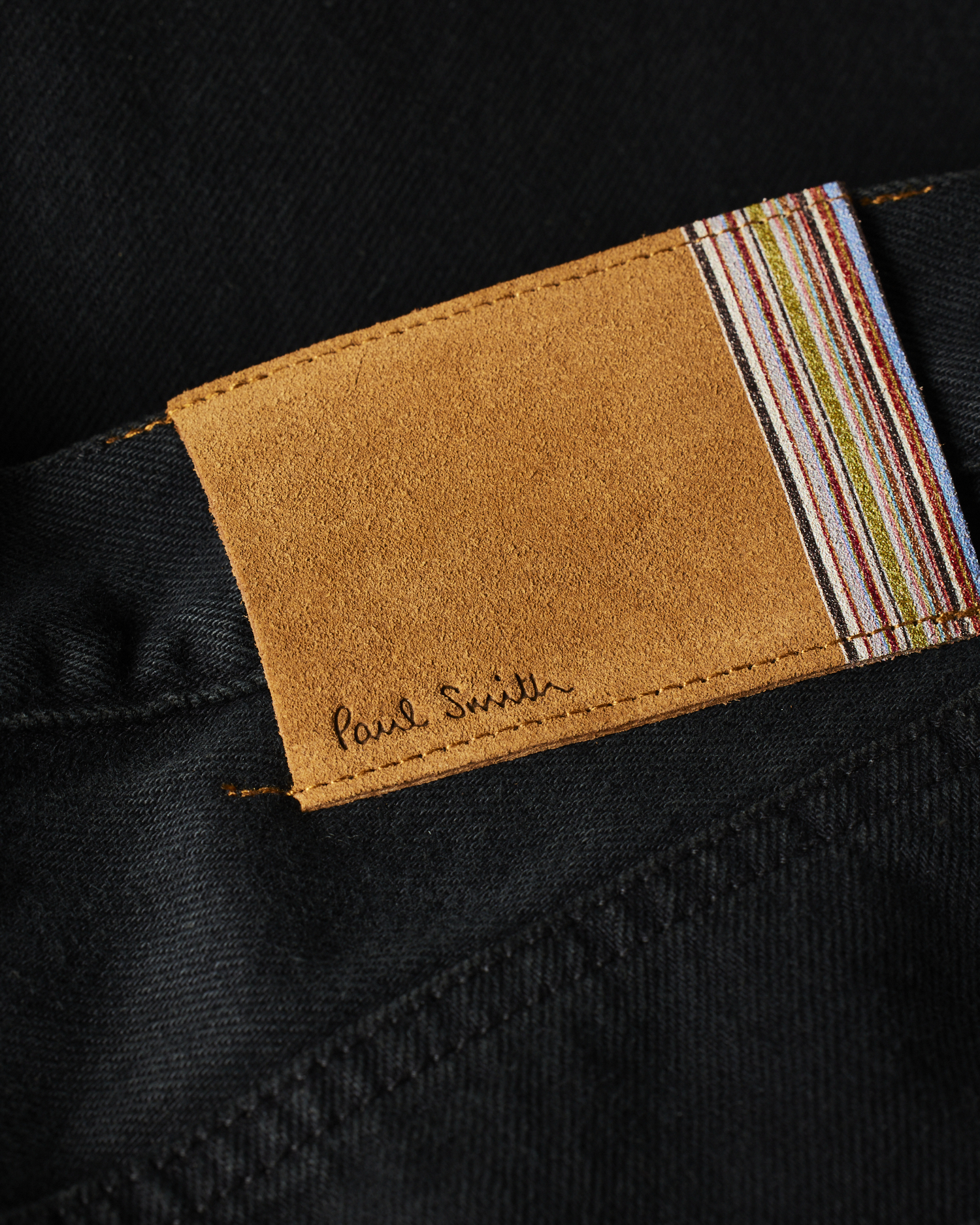Straight-Fit Black Jeans