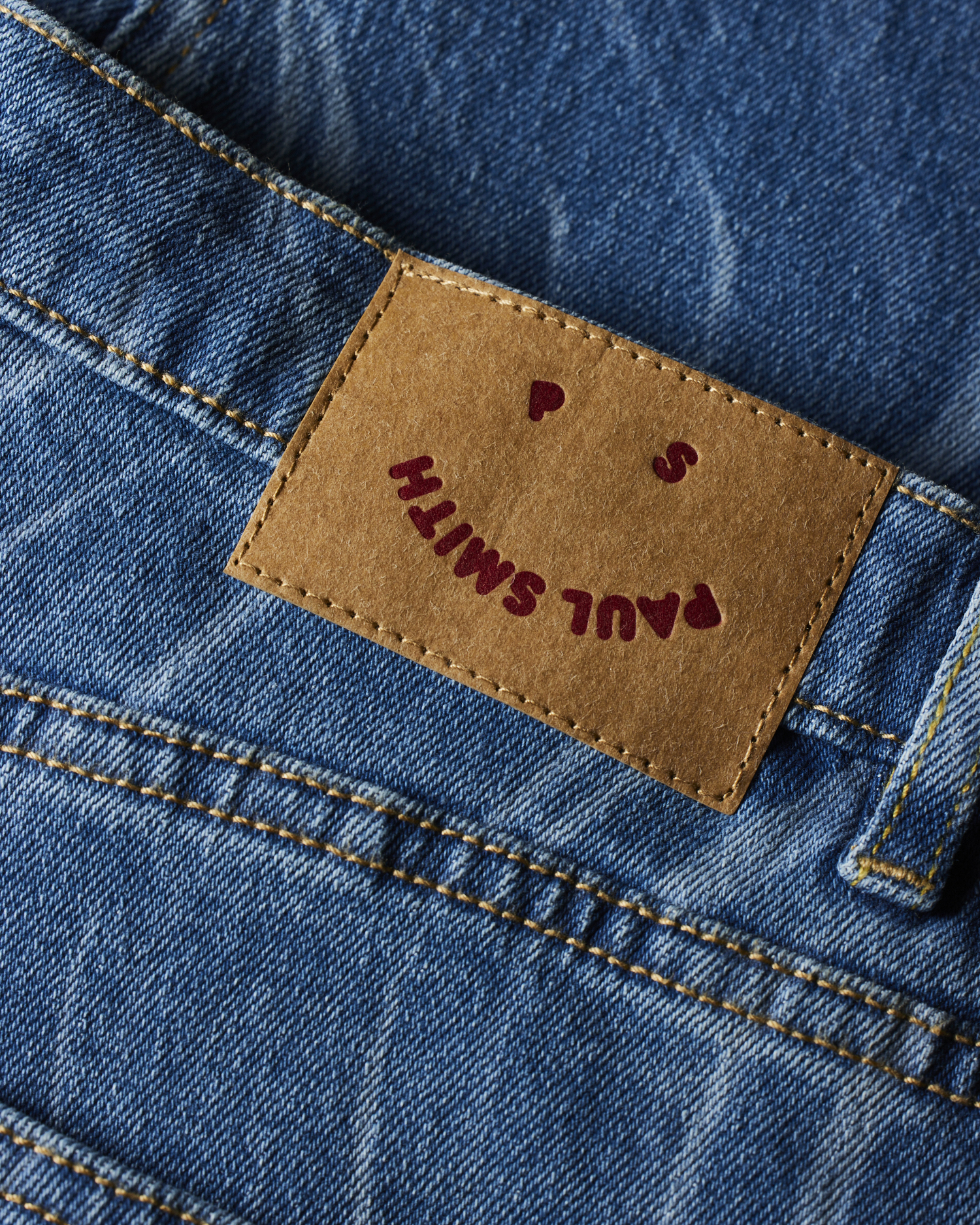 デニム・ジーパン PS BY PAUL SMITH Women Straight Pants W2R299TL21404MD Blue Women's Mid Wash Straight-Fit 'Happy' Jeans
