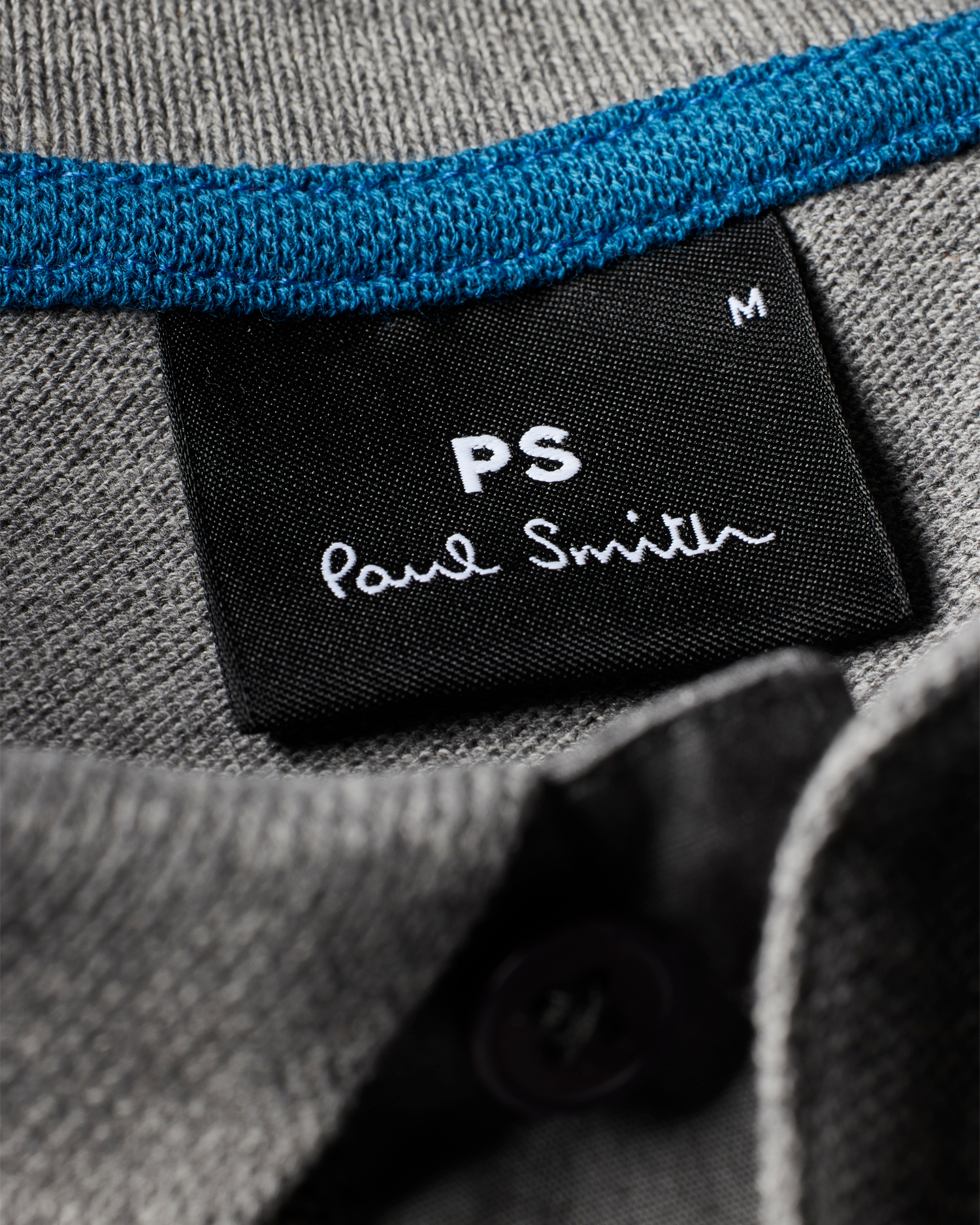 Men's Grey Marl Cotton-Piqué Zebra Logo Polo Shirt