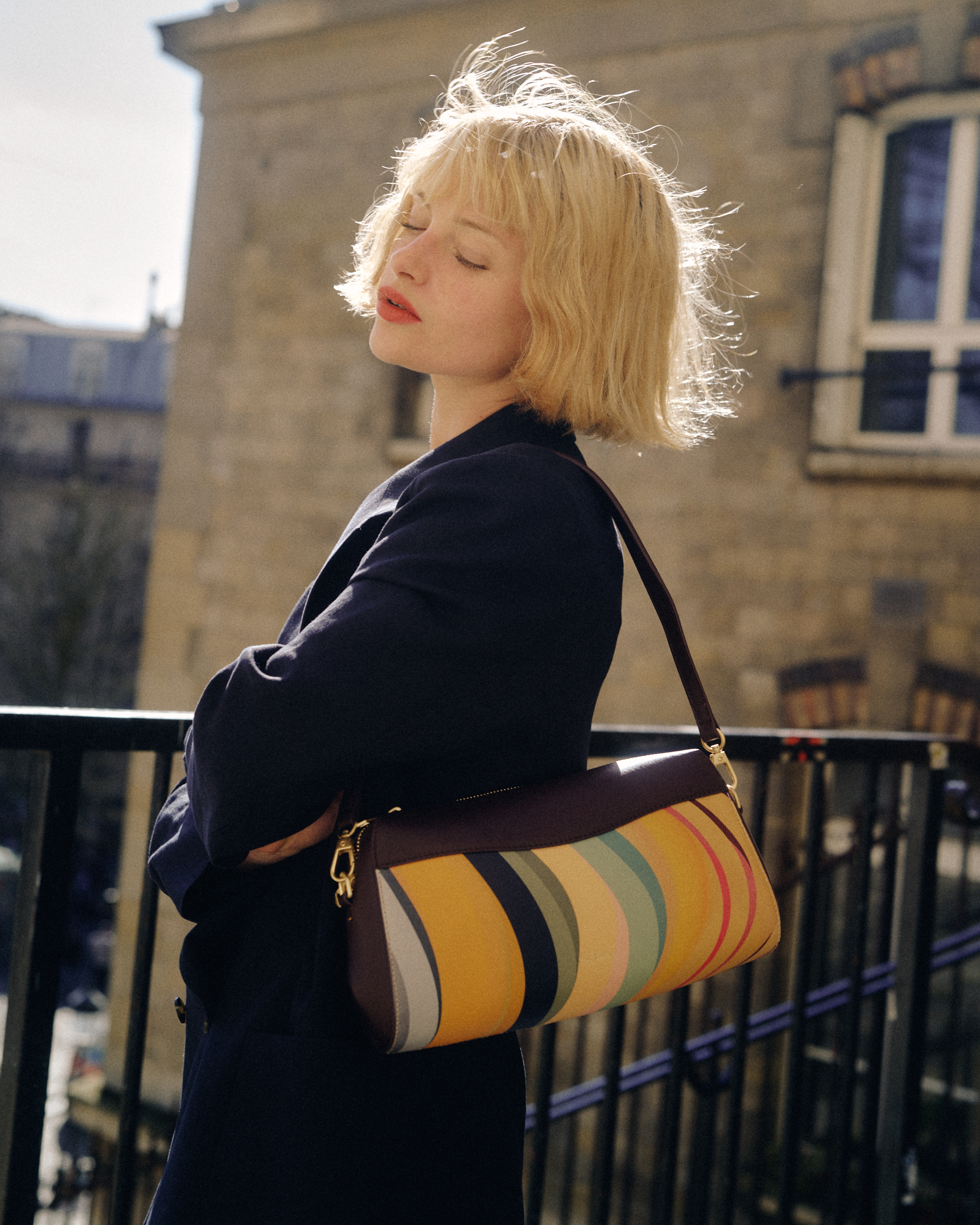 Stripe Paul Smith Ladies Bags Paul Smith Dark Green Double Leather