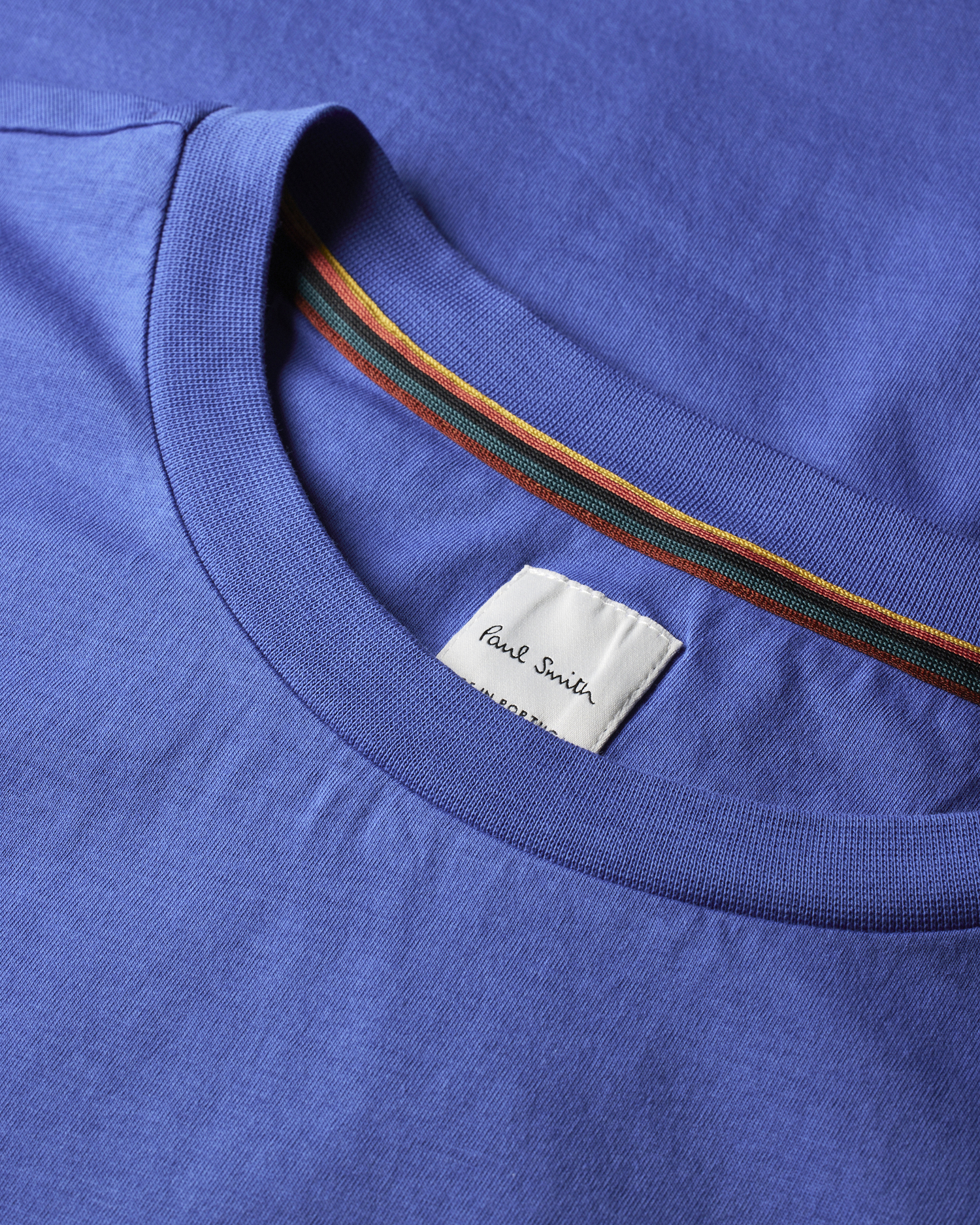Tシャツ・カットソー PAUL SMITH Men T-shirt Blue M1R697PPP4890 49 Men's Cobalt Blue Signature Logo Print T-Shirt