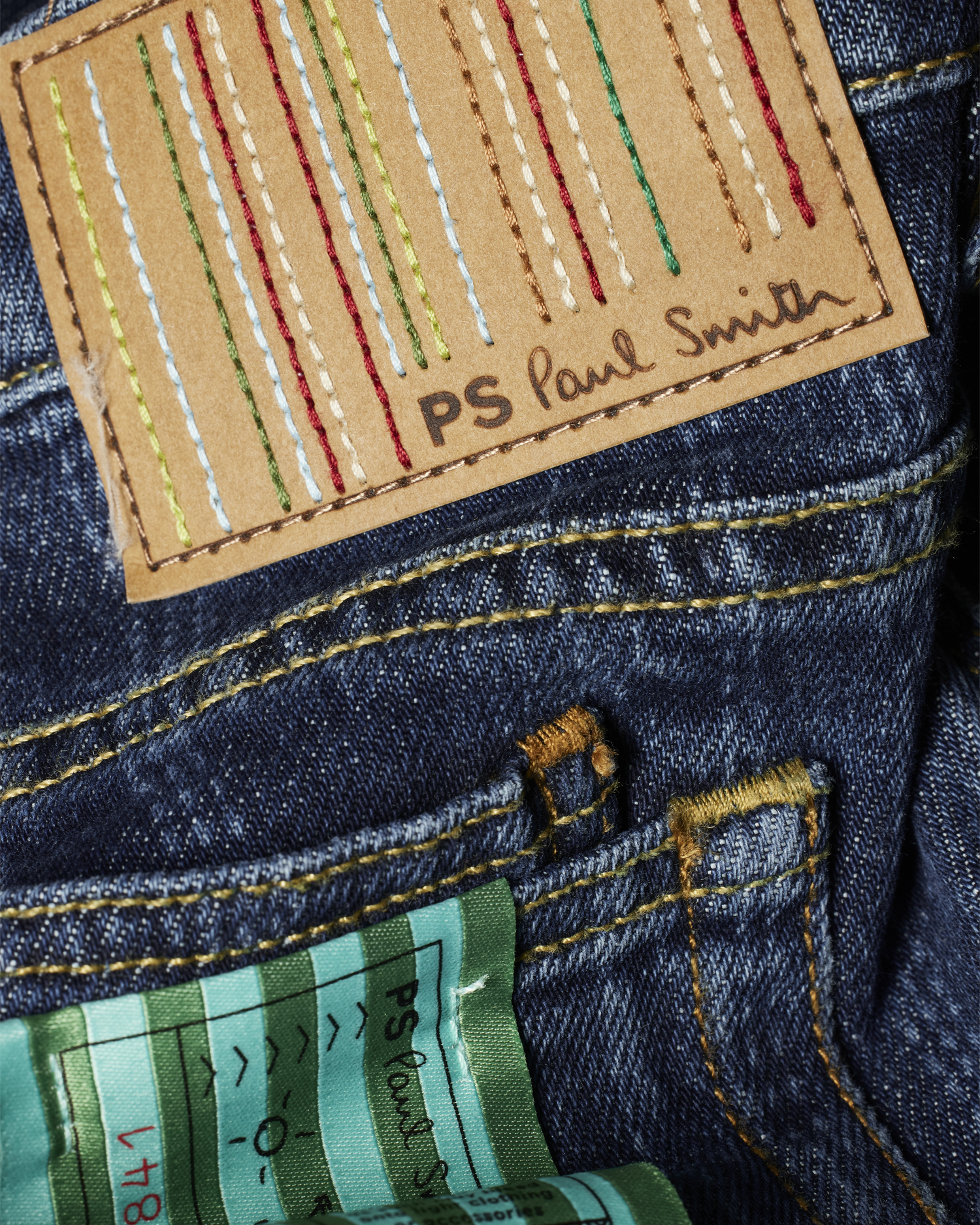 Men's Relaxed Tapered-Fit Laser Stripe Jeans