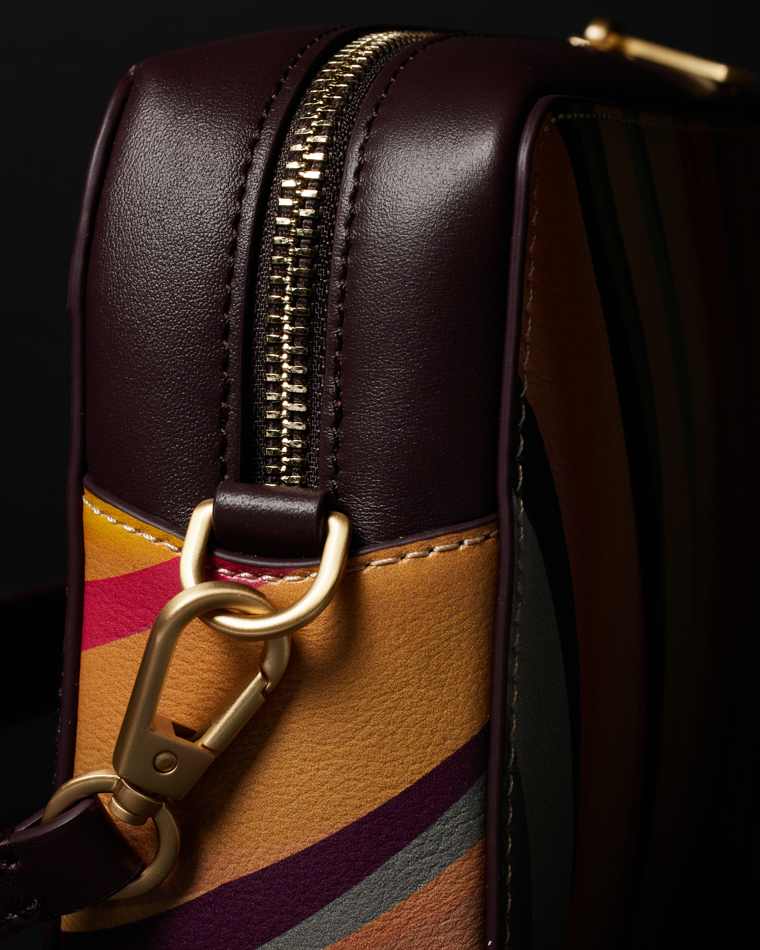 Women's 'Dusky Swirl' Leather Camera Bag