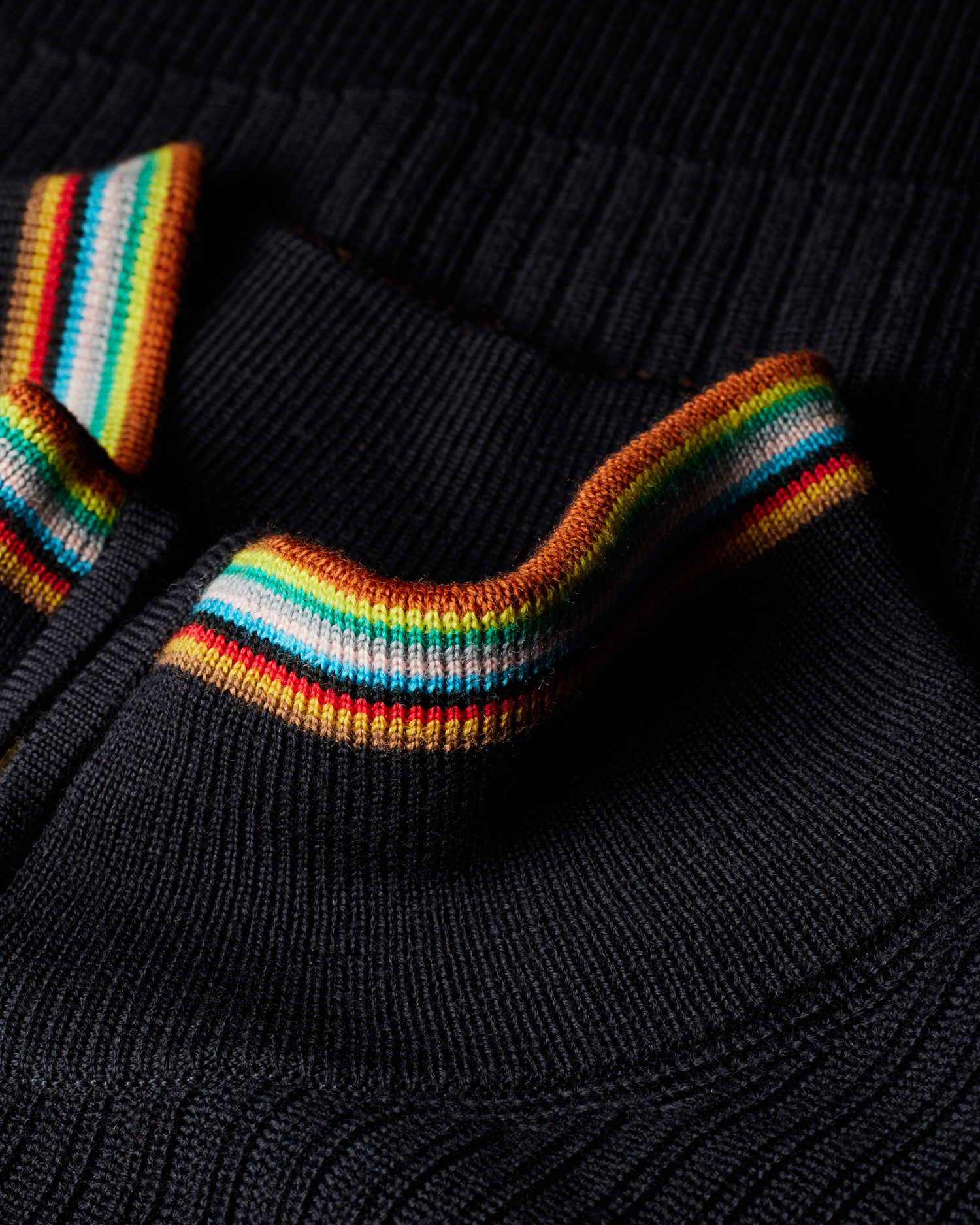 パーカー・フーディ Paul Smith Merino Wool Jersey With Striped Detailing Men's Multi-Stripe Merino Wool Sweater